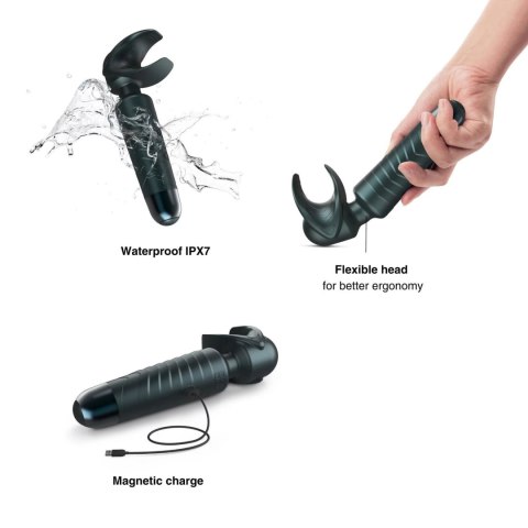 Męski Masturbator Wibracyjny MAN.WAND EVO Pine Grey z Magnetycznym Ładowaniem