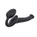 Giętkie Dildo Strap-On Półrealistyczne - Czarne, Rozmiar S