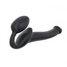 Giętkie Dildo Strap-On Półrealistyczne - Czarne, Rozmiar S