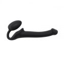 Giętkie Dildo Strap-On Półrealistyczne - Czarne, Rozmiar S