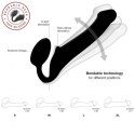 Giętkie Dildo Strap-On Półrealistyczne - Czarne, Rozmiar S