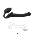 Giętkie Dildo Strap-On Półrealistyczne - Czarne, Rozmiar S