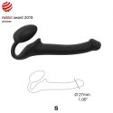 Giętkie Dildo Strap-On Półrealistyczne - Czarne, Rozmiar S