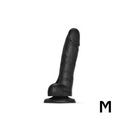 Realistyczne Dildo Sliding Skin, Czarne, Rozmiar M