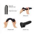 Realistyczne Dildo z Przesuwną Skórą – Czerń, Rozmiar S