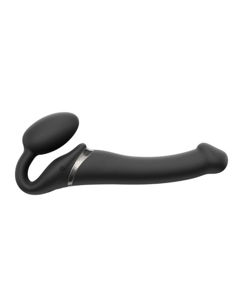 Wibrujące Dildo Strap-On – Czarne (rozmiar M)