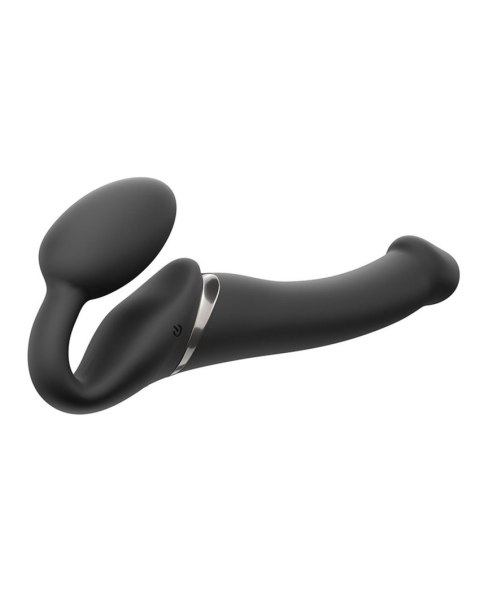 Wibrujące Dildo Strap-On – Czarne (rozmiar M)