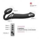 Wibrujące Dildo Strap-On – Czarne (rozmiar M)