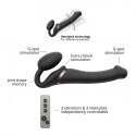 Wibrujące Dildo Strap-On – Czarne (rozmiar M)