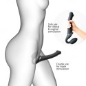 Wibrujące Dildo Strap-On – Czarne (rozmiar M)