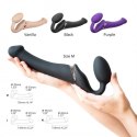 Wibrujące Dildo Strap-On – Czarne (rozmiar M)