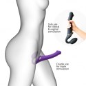 Fioletowy Wibrujący Strap-On – Rozmiar M
