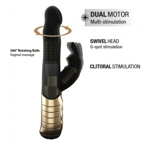 Wibrator Króliczek Baby Rabbit Black & Gold 2.0 - Akumulatorowy