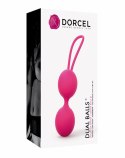 Wibrujące Kulki Gejszy Dual Balls w Zmysłowym Odcieniu Magenta