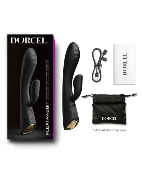 Flexi Rabbit Black – Zmysłowy Wibrator Króliczek z Funkcją Podgrzewania