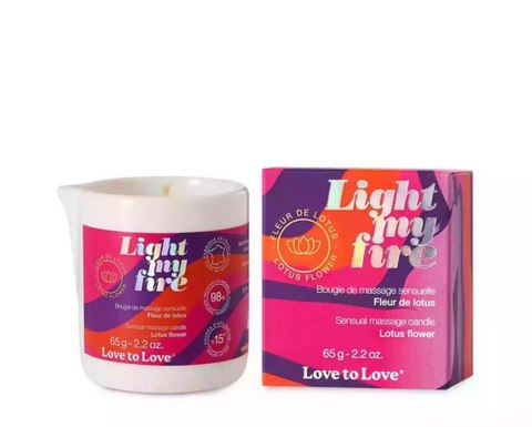 LIGHT MY FIRE - Świeca do Masażu - Kwiat Lotosu 65G / 2.2OZ.
