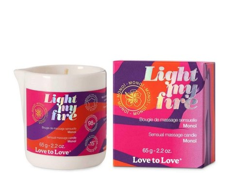 LIGHT MY FIRE - Zmysłowa Świeca do Masażu MONOI 65g / 2.2oz.