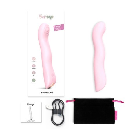 SWAP – Wielofunkcyjny Wibrator z Pulsacją, Pudrowy Róż
