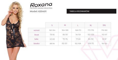 Zmysłowy komplet: Koronkowa koszulka i stringi Roxana 6204 M
