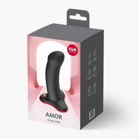 Fun Factory - Amor Black - Eleganckie Dildo Silikonowe