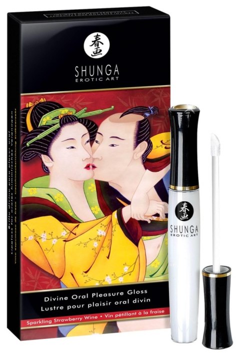 Shunga Divine Oral Pleasure: Zmysłowy Błyszczyk Truskawkowe Wino Musujące