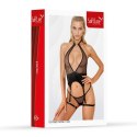 Zmysłowy komplet: top i stringi, czarny, rozmiar 2XL