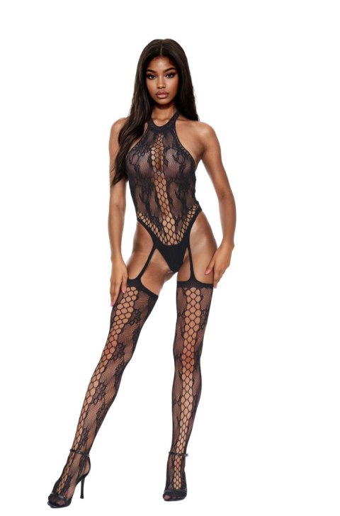 Czarny bodystocking, rozmiar S/L