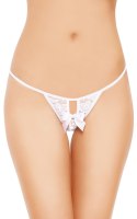 Stringi open crotch 2426 – białe (rozmiar S/L)