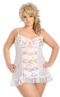 XLulu – Koszulka Plus Size, Biała 3XL