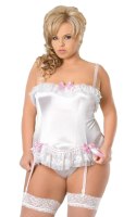 Elegancki Gorset Sybil Plus Size – Biały, Rozmiar XL