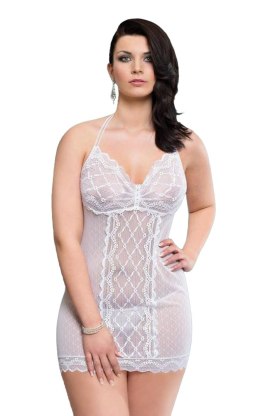 Kusząca Koszulka Nocna XTess Plus Size - Biała XL