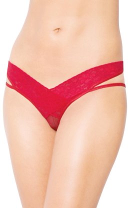 Zmysłowe Stringi Koronkowe 2438 - Czerwone M/L