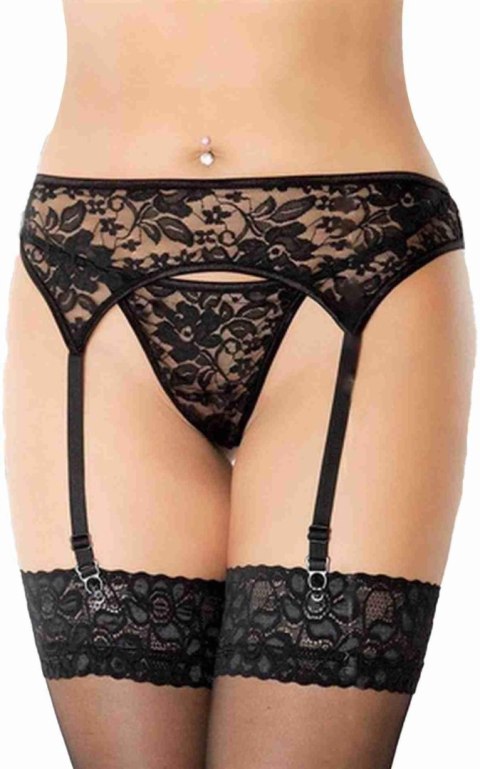 Zmysłowy Pas do Pończoch 3310 – Czarny S/M