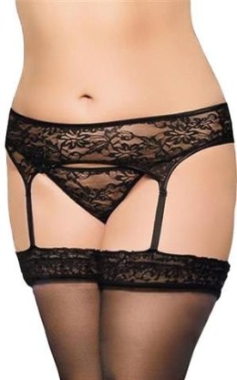 Pas do pończoch 3316 – Czarny, rozmiar 2XL (Plus Size)