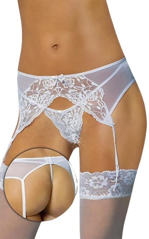 Zmysłowy Pas Do Pończoch Garterbelt 3317 – Biały M/L