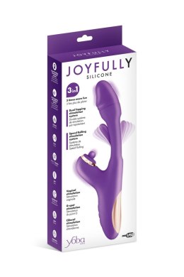 Fioletowy Wibrator Króliczek Joyfully 3 w 1 z masażem pulsacyjnym