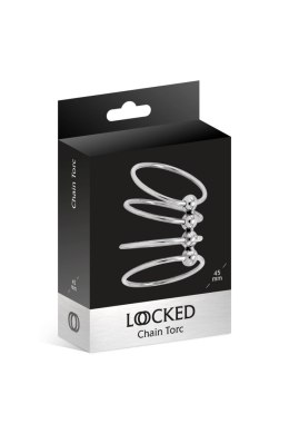 Locked Chain Torc 45 mm – Stalowy Pierścień na Penisa i Jądra