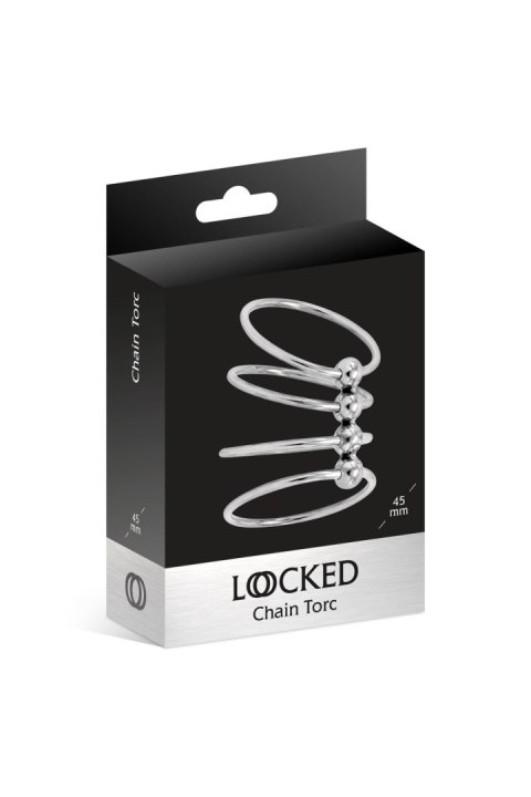 Locked Chain Torc 45 mm – Stalowy Pierścień na Penisa i Jądra
