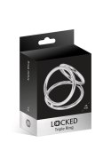 Potrójny Pierścień Erekcyjny LOCKED ze stali szlachetnej 45/32/37 mm