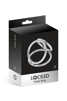 Potrójny Pierścień LOCKED (50/37/45 mm, rozmiar T2) - Stal Nierdzewna