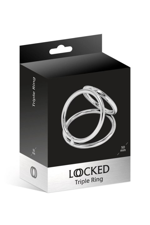 Potrójny Pierścień LOCKED (50/37/45 mm, rozmiar T2) - Stal Nierdzewna