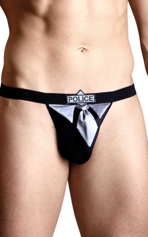 Męskie stringi "Police" 4490 - czarne S/L