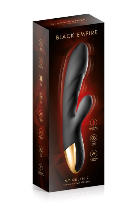 Wibrator Króliczek Podgrzewany Black Empire Queen 2