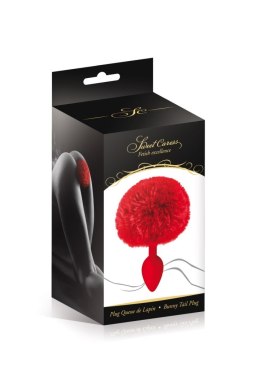 Zmysłowy Analny Plug z Czerwonym Futrzanym Pomponem