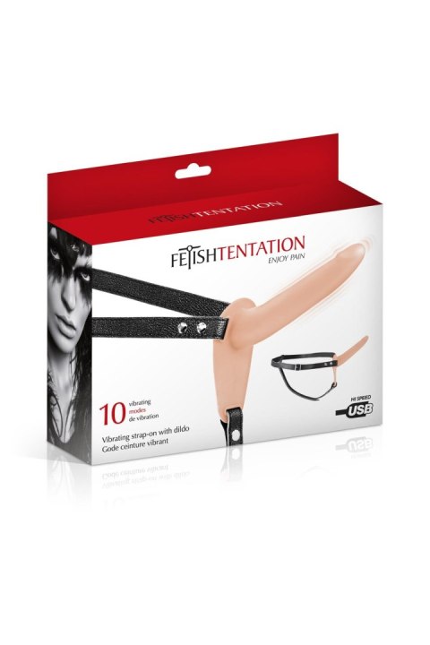 Wibrujący Strap-on z Realistycznym Dildo