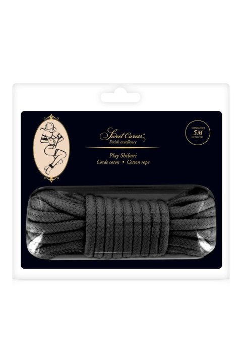 Lina do Bondage SM – Czarna, 5 Metrów