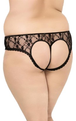 Stringi Plus Size 2472 – czarne XL
