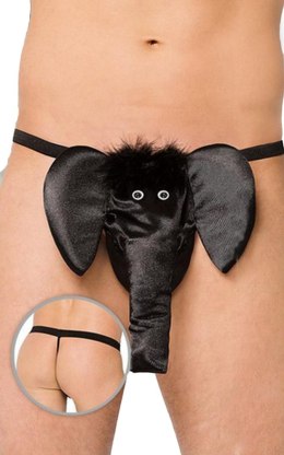 Stringi Thong 4416 ze słonikiem - czarne S/L