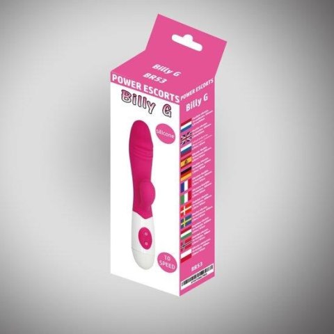 Billy G – Różowy Silikonowy Wibrator 20 cm z 10 Trybami Wibracji