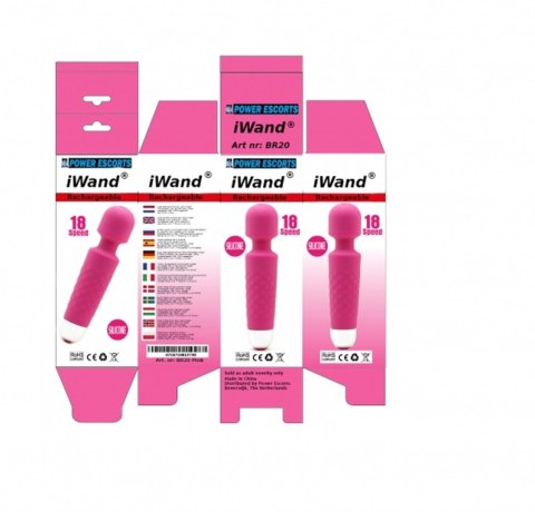 Iwand: Akumulatorowy Silikonowy Masażer Bodywand – Różowy, Fioletowy, Czarny
